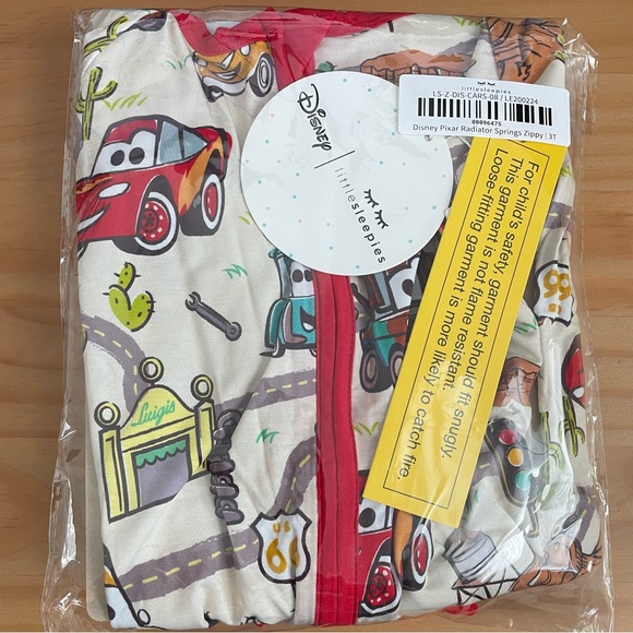 NWT Little Sleepies Disney Pixar Cars Radiator Springs 3T Zippy - Picture 3 of 3